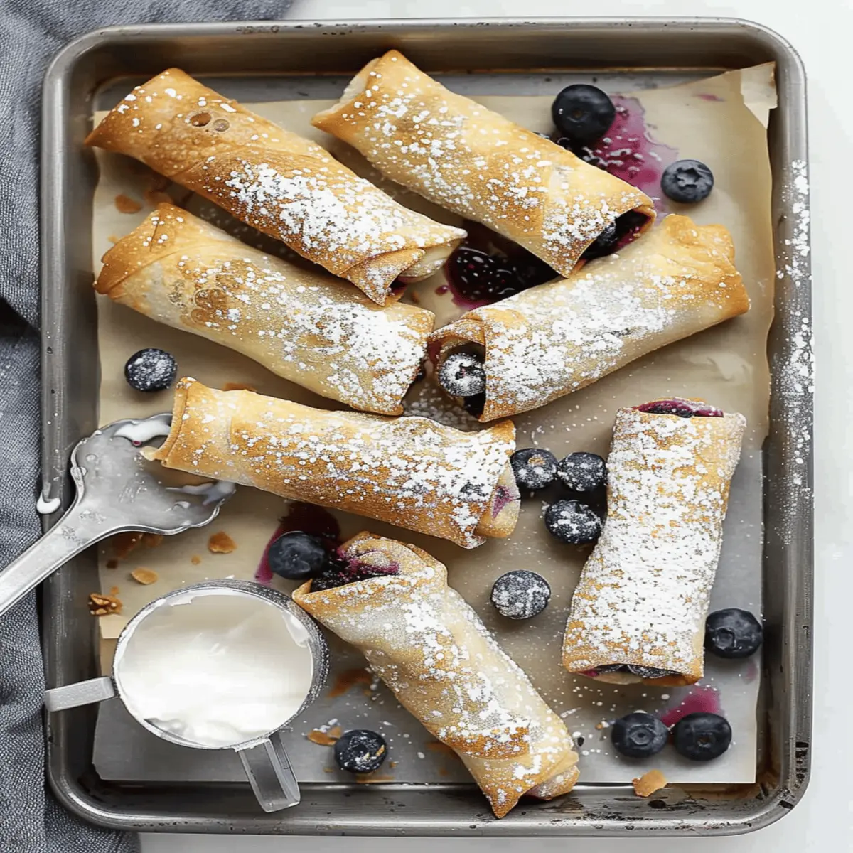 Blueberry Cream Cheese Egg Rolls: Irresistibly Sweet & Creamy!