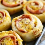 Baked Ham and Cheese Roll Ups