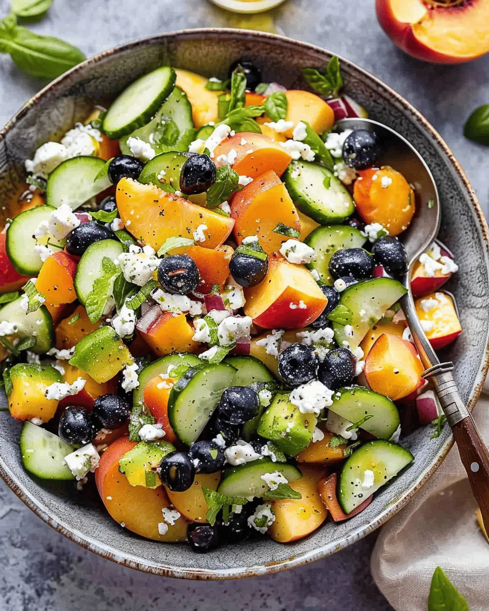 Simple Peach Feta Salad: A Refreshing Summer Delight for All