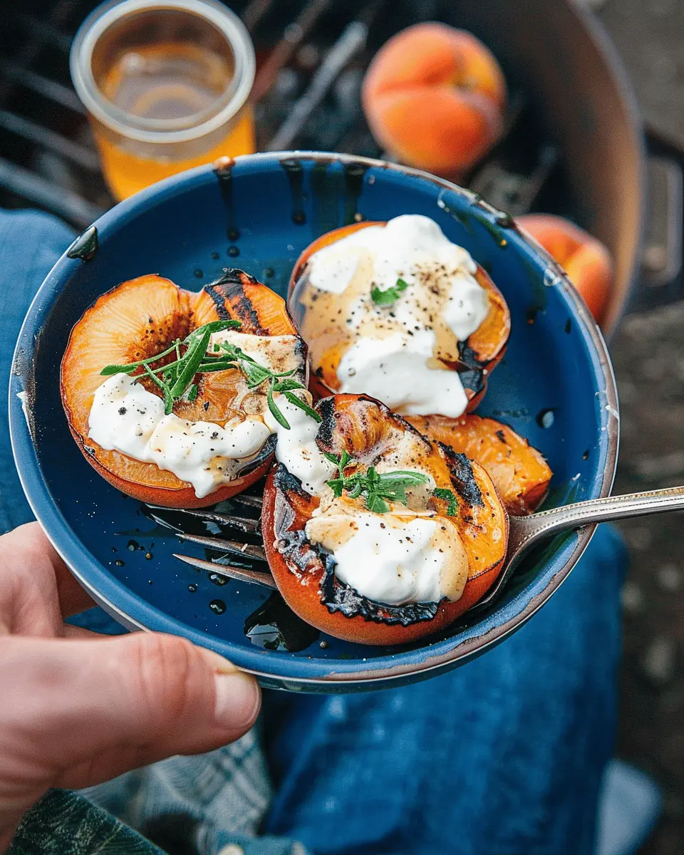 Grilled Nectarines: Easy Delight with Yogurt and Honey