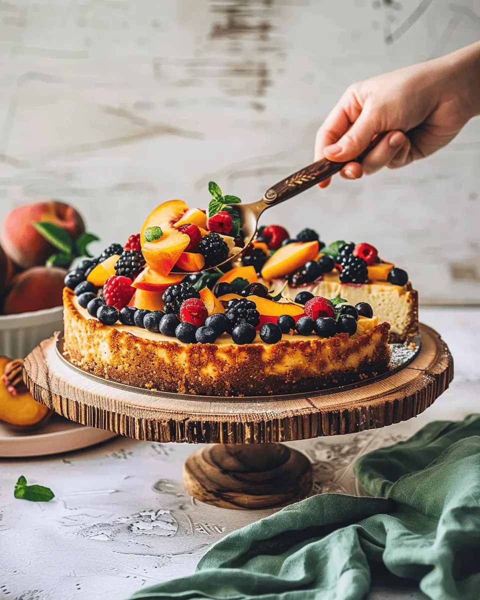 Summer Berry and Peach Cheesecake: A Joyful Summer Delight
