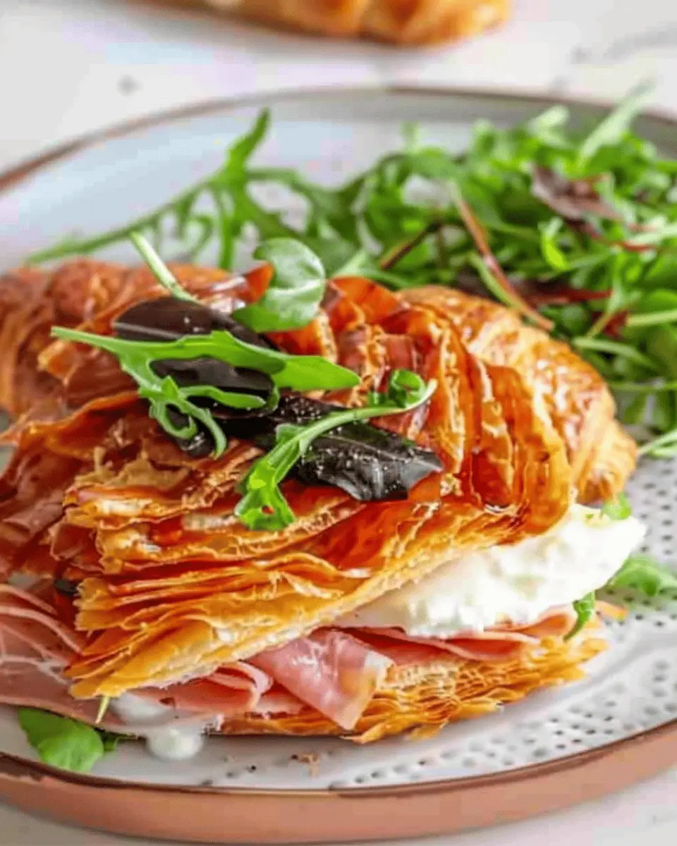 Croissant Sandwich Brunch: Indulgent Turkey Bacon & Chicken Ham Delight