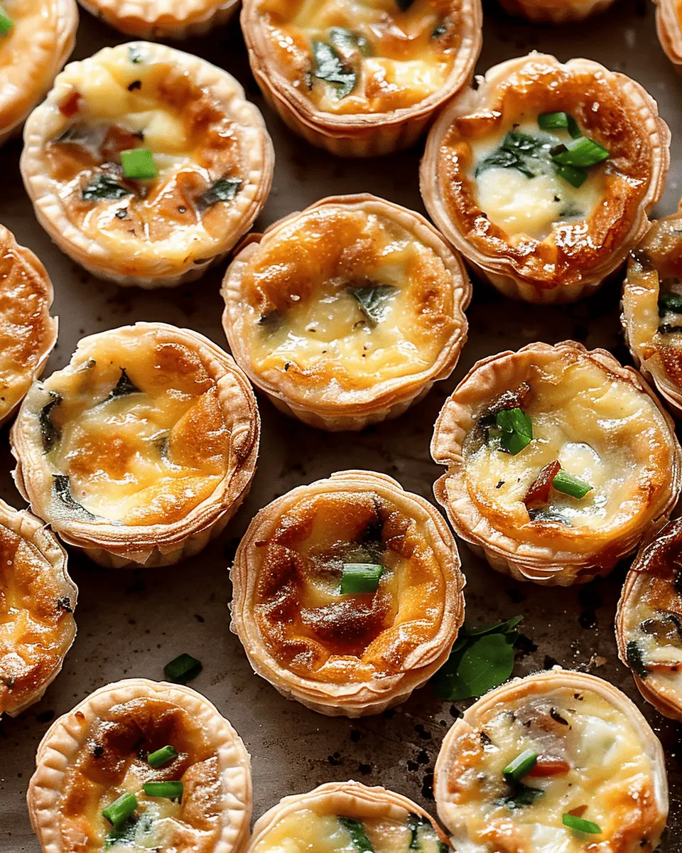 Mini Quiches with Turkey Bacon and Chicken Ham for Easy Mornings