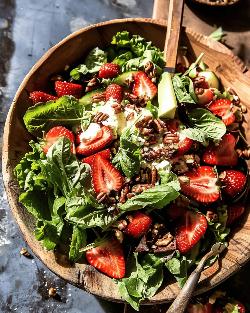 Strawberry Pecan Salad: A Fresh Twist with Turkey Bacon Delight