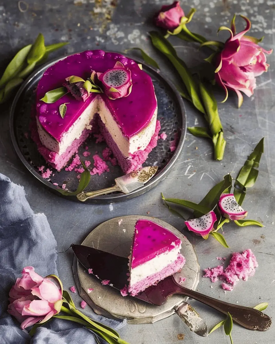 Stunning Pink Dragon Fruit Layer Cake: A Delightful Indulgence