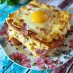 Brown Ham and Cheese Egg