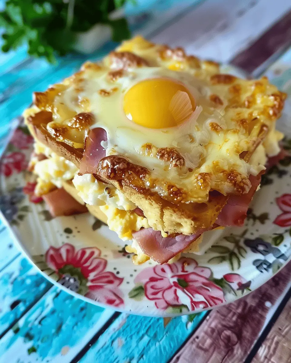 Brown Ham and Cheese Egg with Turkey Bacon: A Delicious Twist