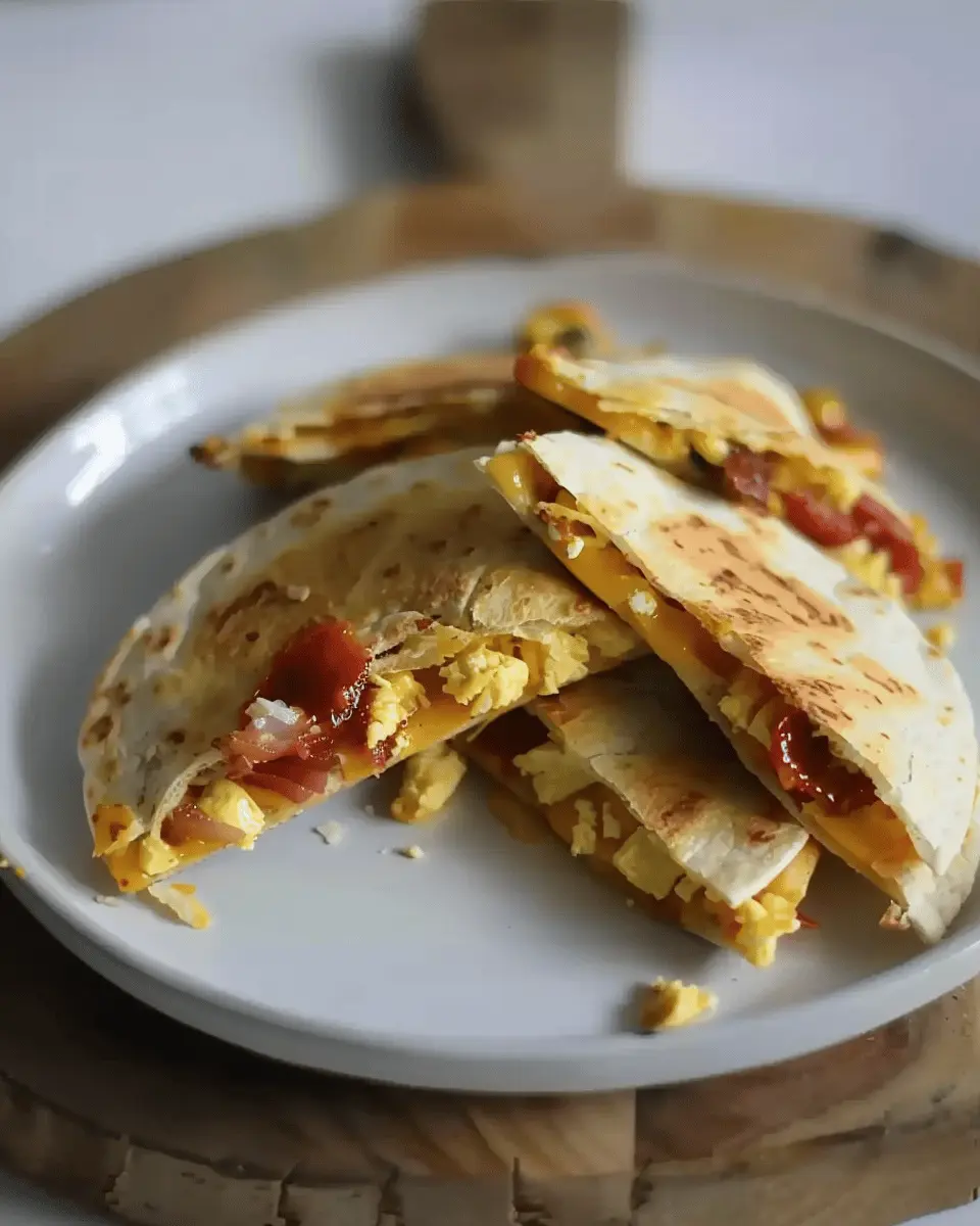 Breakfast Quesadillas: Easy Turkey Bacon & Chicken Ham Delight