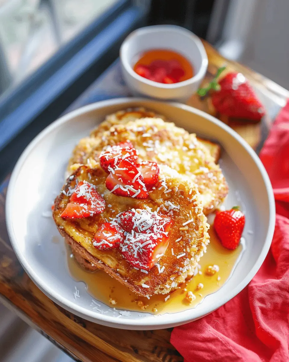 Coconut Crusted French Toast: An Easy Tropical Delight with Turkey Bacon