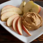 Apple Slices with Peanut Butter Dip Snack