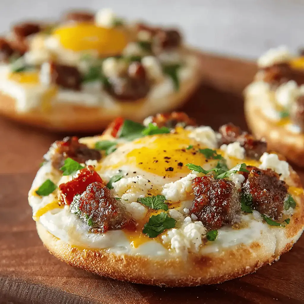 English Muffin Breakfast Pizza: Easy Recipe with Turkey Bacon and Chicken Ham