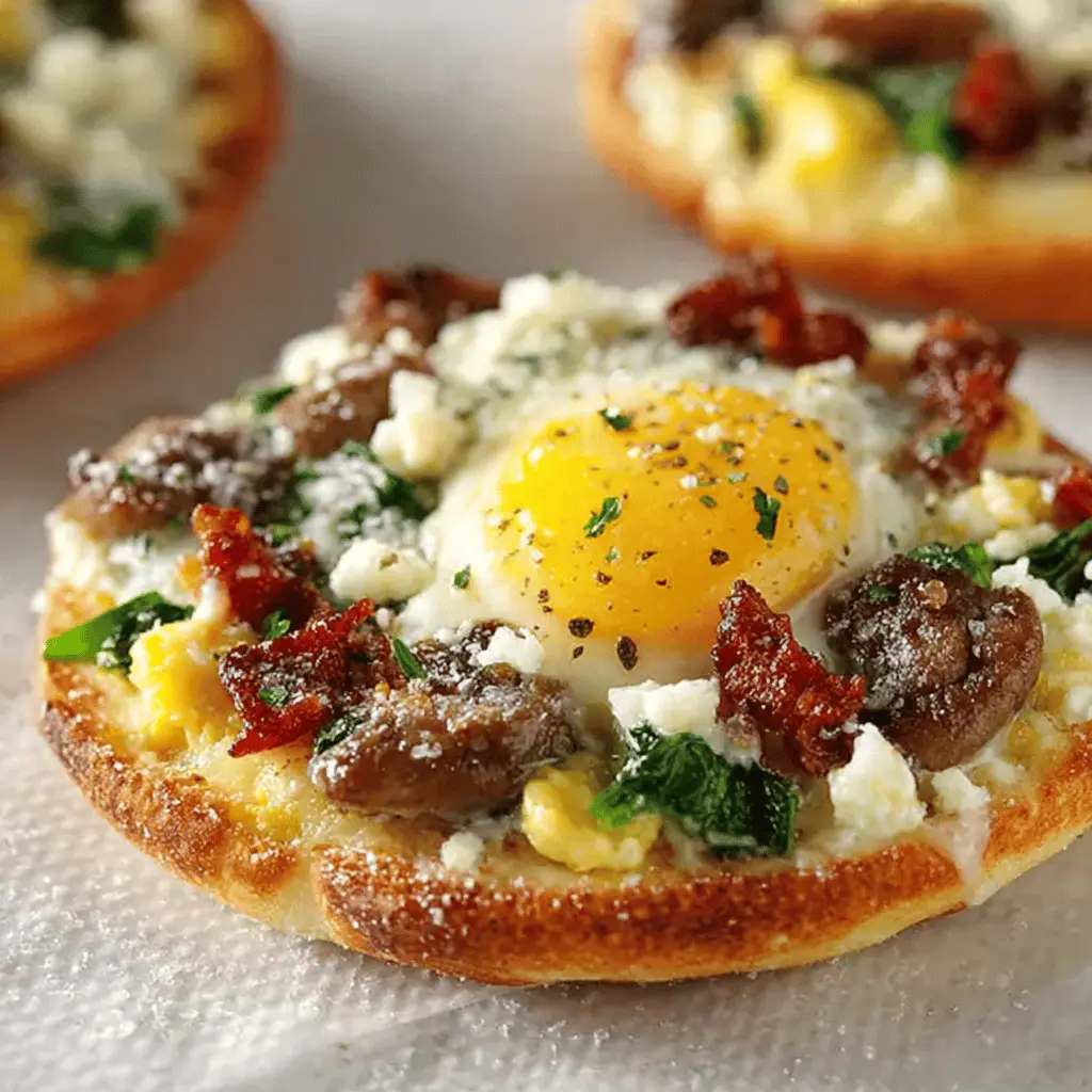 English Muffin Breakfast Pizza: Easy Turkey Bacon Delight