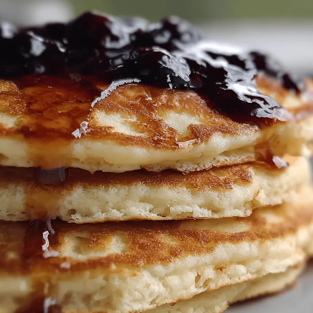 Fluffy Homemade Buttermilk Pancakes with Turkey Bacon Delight