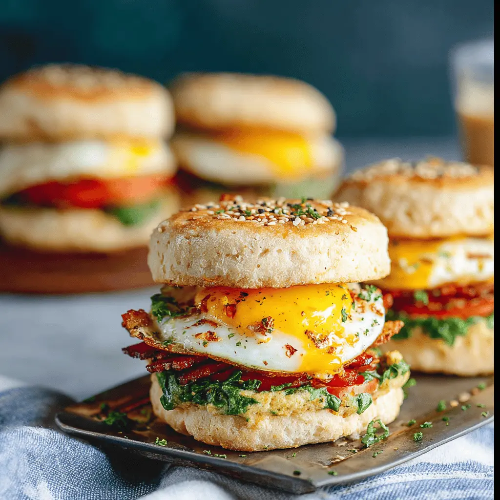 Freezer Breakfast Sandwiches: Easy Turkey Bacon & Chicken Ham Delight