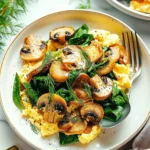 Mushroom-Spinach Scrambled Eggs