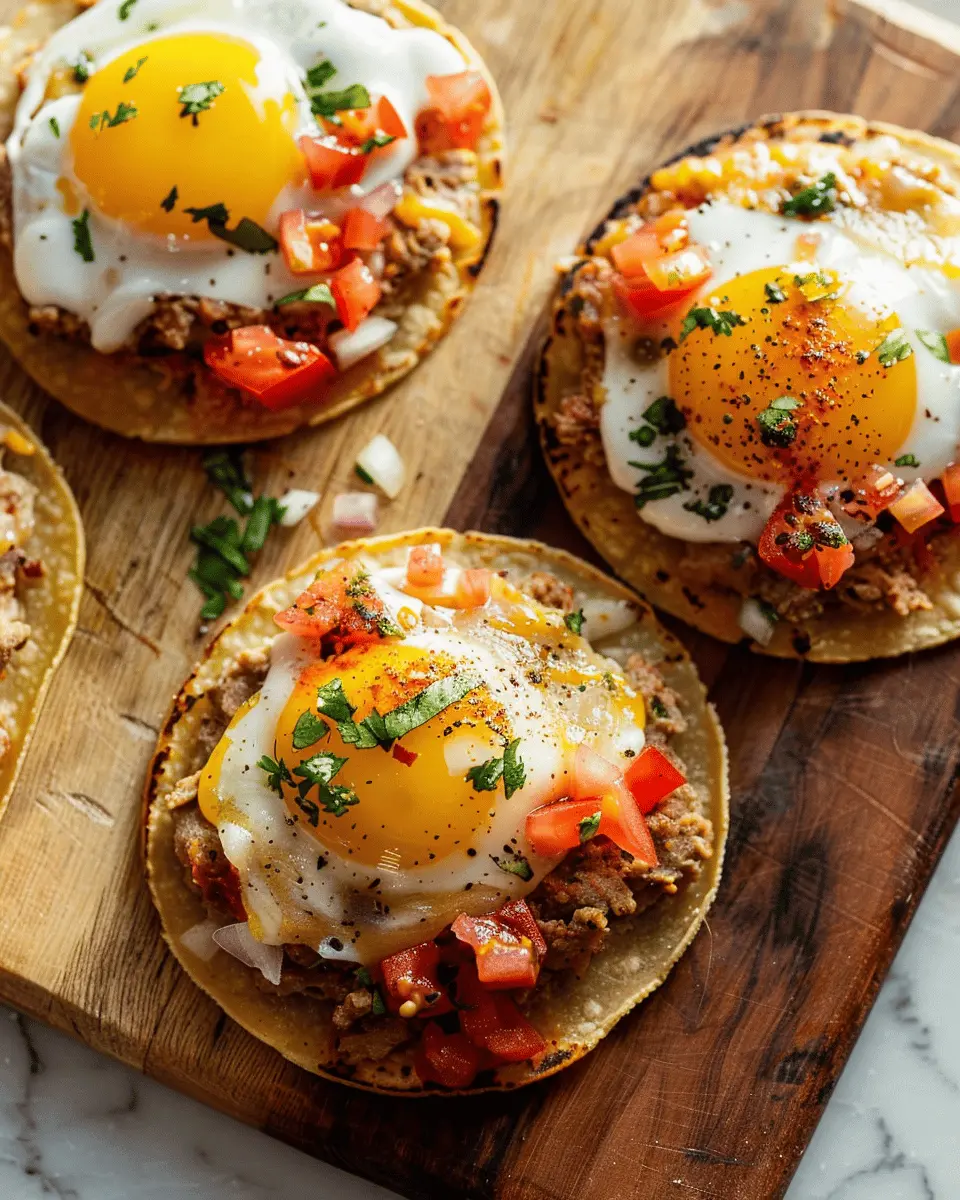 Breakfast Tostadas: Easy Turkey Bacon and Chicken Ham Delight