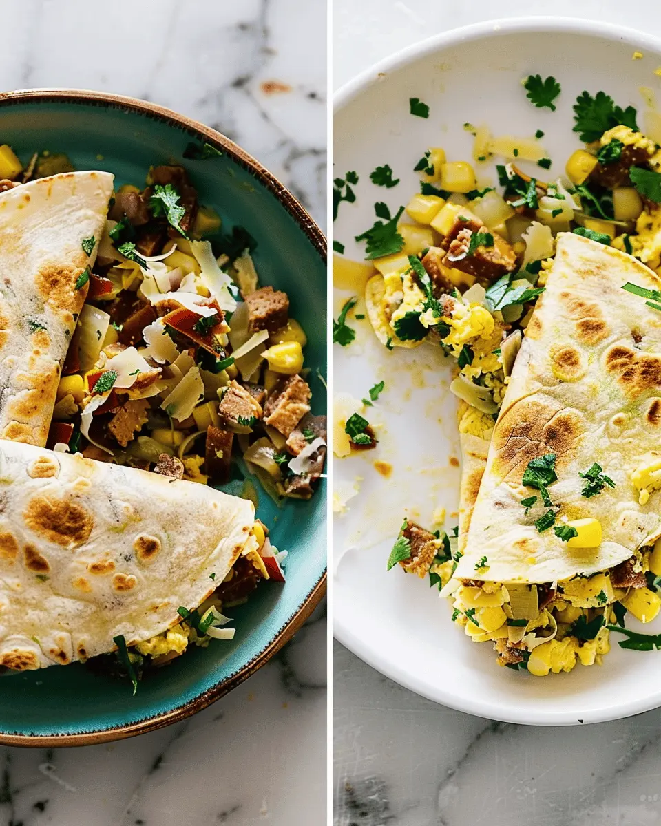 Breakfast Quesadillas: Easy Turkey Bacon & Chicken Ham Delight
