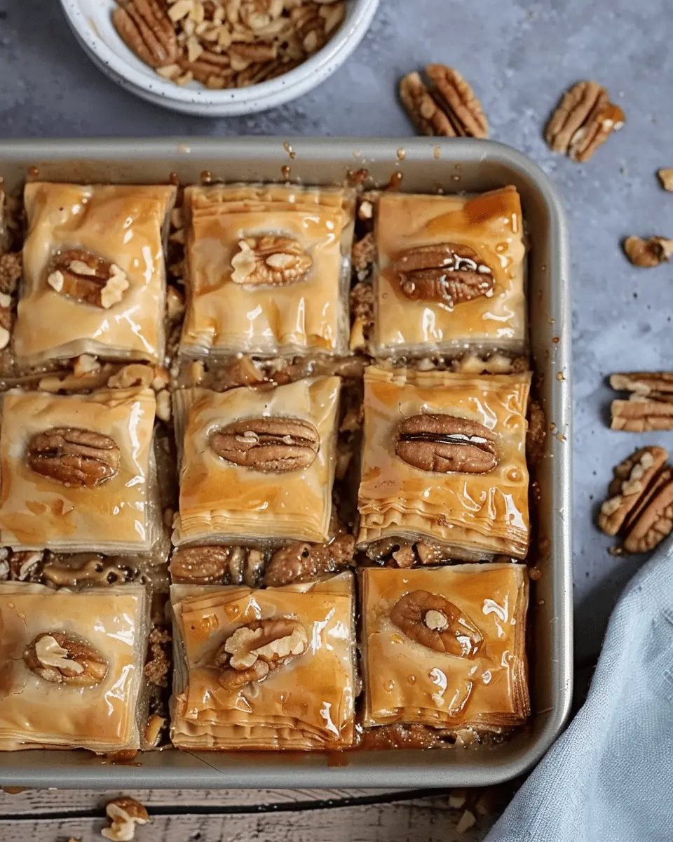 Salted Caramel & Pecan Baklava: An Indulgent Family Delight