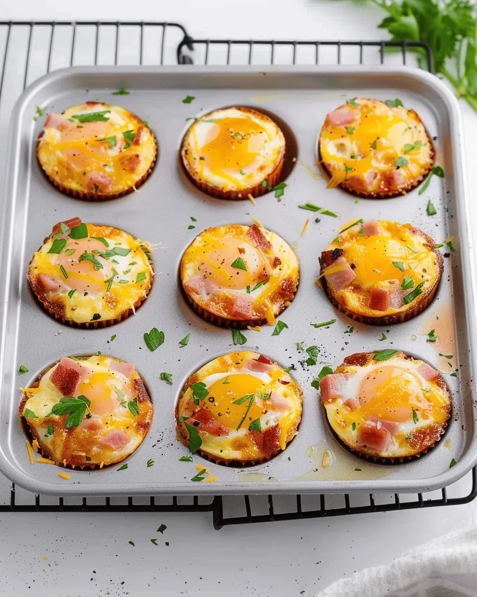 Hash Brown Ham and Cheese Egg Cups with Turkey Bacon Delight
