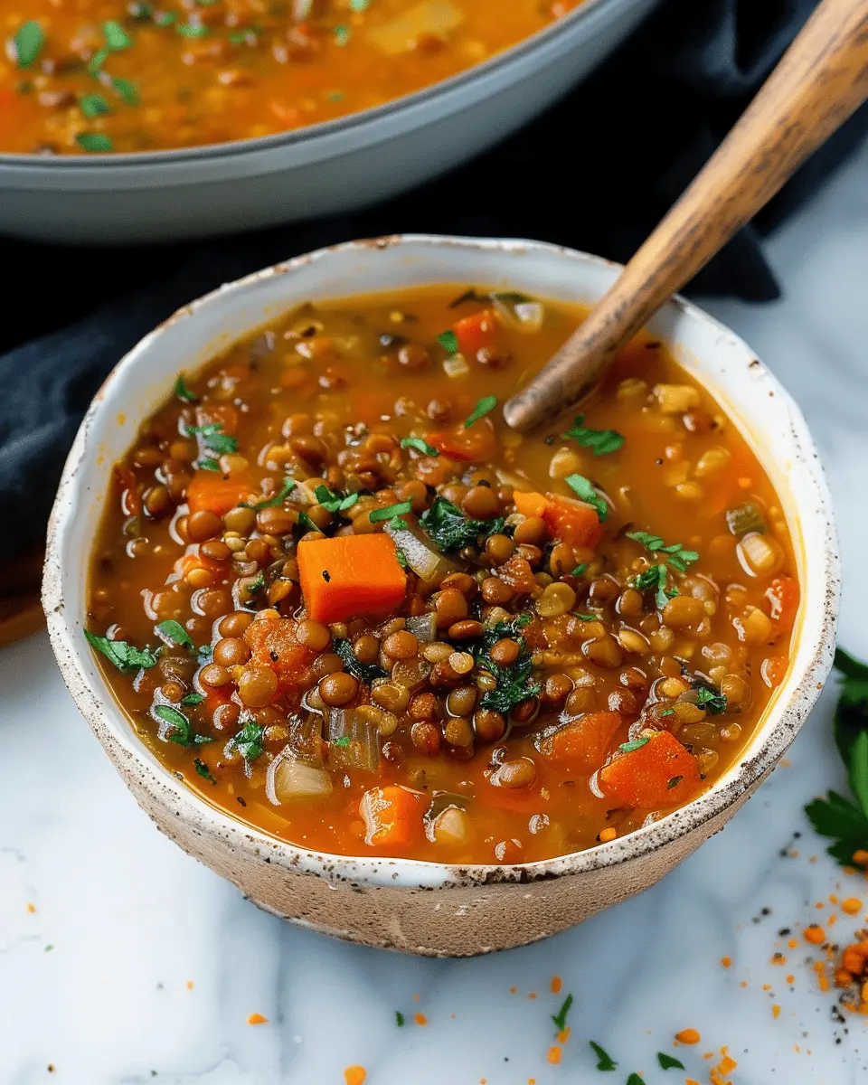 Best Lentil Soup: Hearty Comfort with Turkey Bacon & Chicken Ham