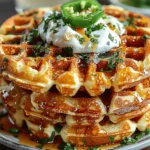 Cheddar Jalapeño Cornbread Waffles