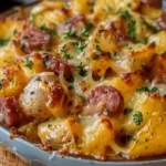 Cheesy Ranch Potatoes and Smoked Sausage
