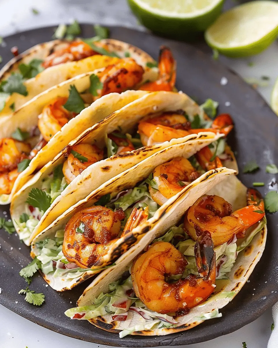 Cilantro Lime Shrimp Tacos: Easy Recipe with Creamy Slaw