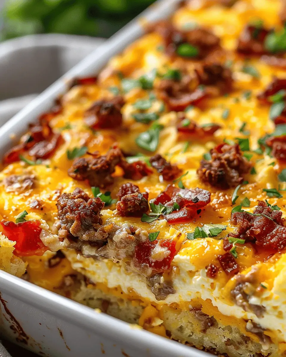 Crack Breakfast Casserole: Easy Turkey Bacon & Chicken Ham Delight