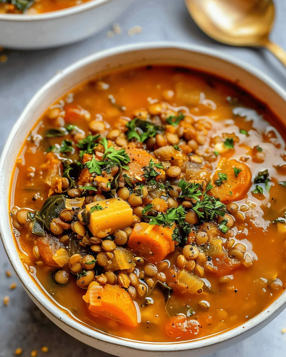Damn Good Vegan Lentil Soup That’s Cozy and Comforting