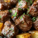 Garlic Butter Beef Bites with Potatoes7