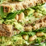 High Protein Avocado White Bean Sandwich