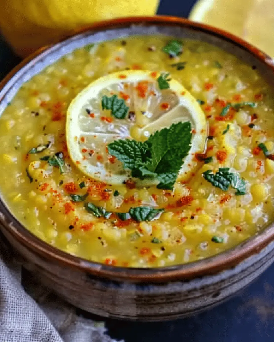 Lebanese Lemon Lentil Soup: The Best Cozy Comfort Food Recipe