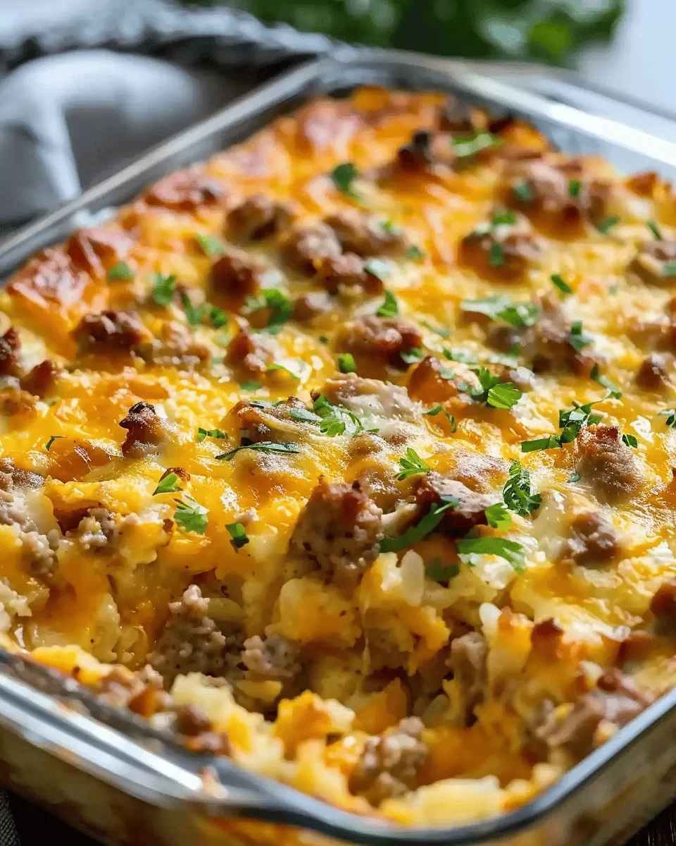 Sausage Hash Brown Breakfast Casserole: Easy Comfort Food Delight