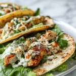 Smash Chicken Caesar Tacos