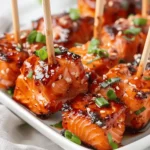 Honey Garlic Salmon Bites