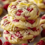 White Chocolate Lemon Raspberry Cookies