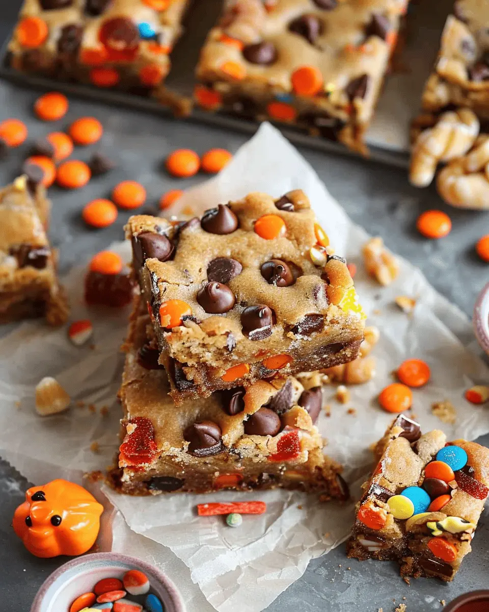 Halloween Candy Cookie Bars: Indulgent Treats for Fall Festivities