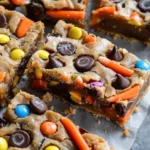 Halloween Candy Cookie Bars