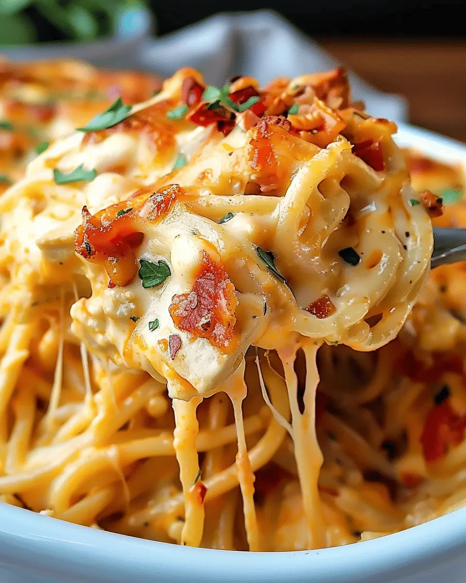 Spicy Southern Cheesy Chicken Spaghetti Casserole Bliss