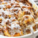 Pumpkin Cinnamon Roll Casserole