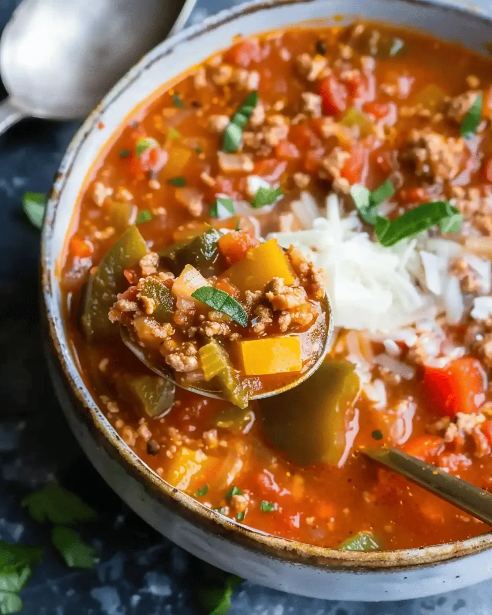 Stuffed Pepper Soup Recipe: Easy Comfort Food with Turkey Bacon