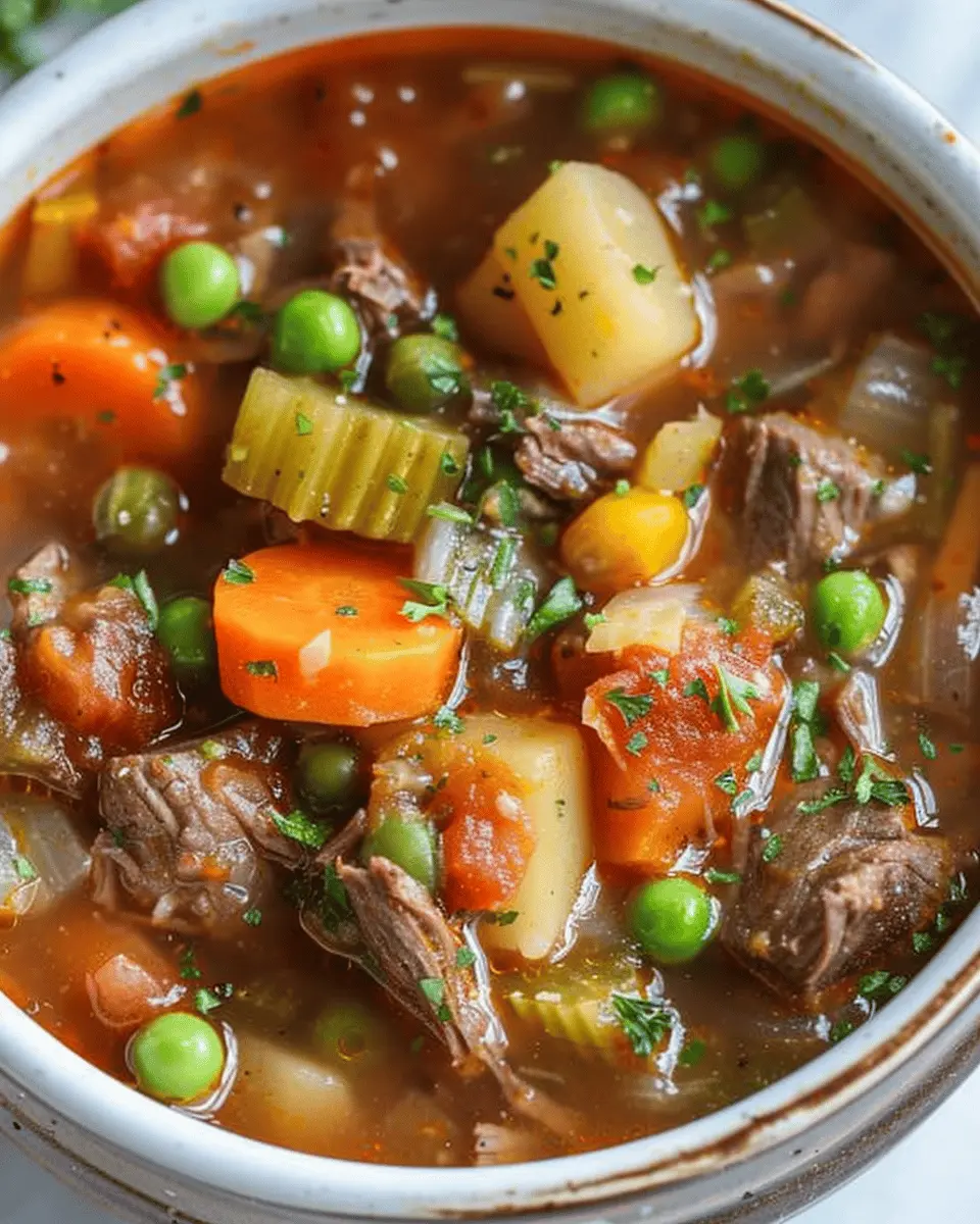 Hearty Vegetable Beef Soup: A Comforting Bowl of Joy