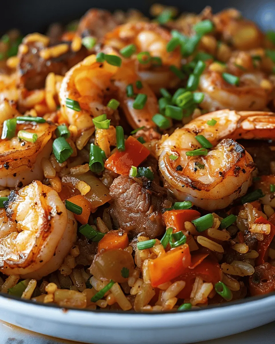 Shrimp Dirty Rice Skillet with Turkey Bacon for Easy Comfort Cooking