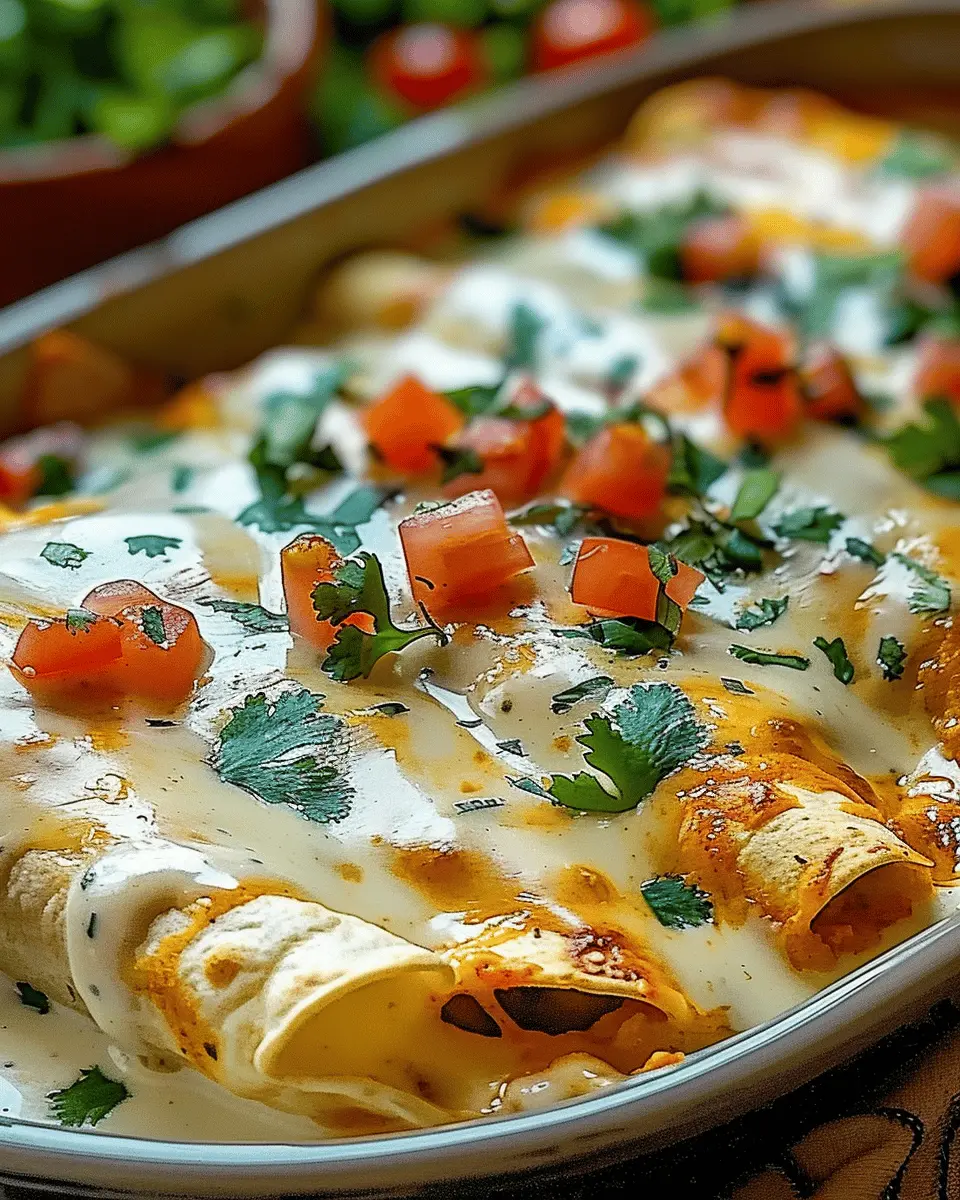Chicken Enchiladas with Sour Cream White Sauce: Easy and Delicious