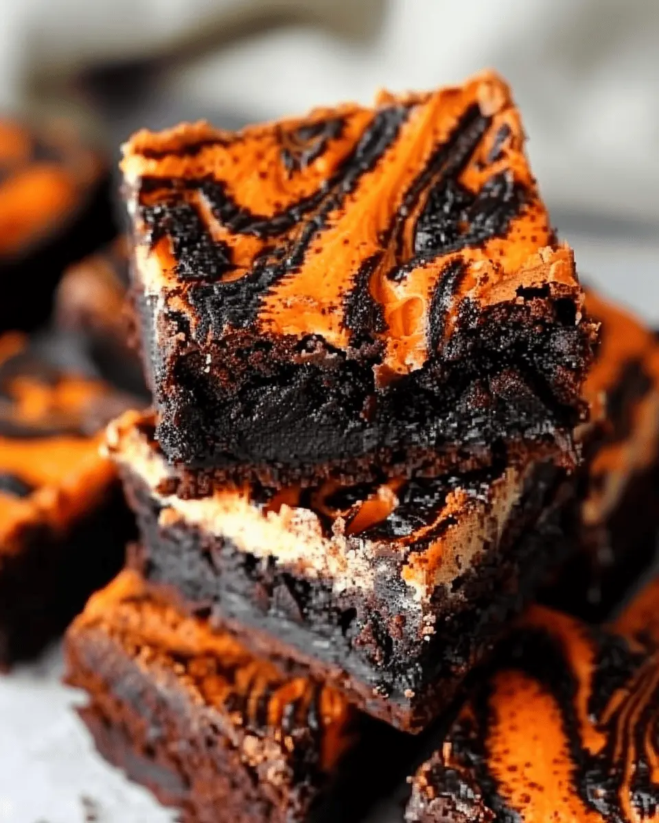 Halloween Cream Cheese Swirl Brownies: Indulgent Treats for Fall
