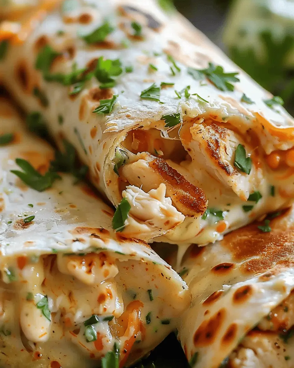 Cheesy Chicken Garlic Wraps: Easy Comfort Food for Everyone