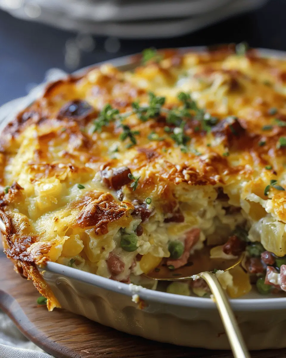 Farmer’s Casserole: Easy Turkey Bacon and Chicken Ham Delight