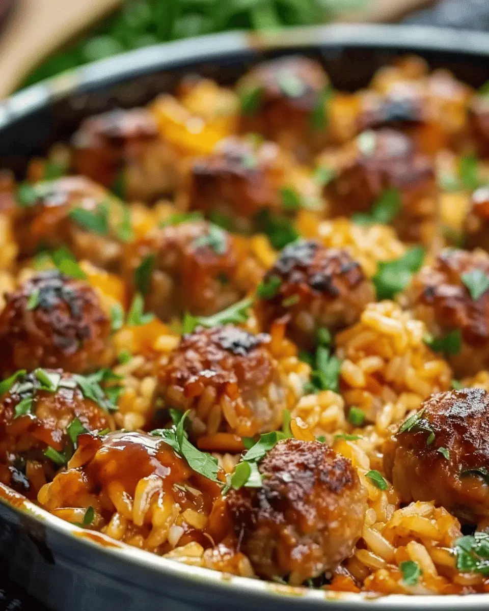 Honey Garlic Meatball Rice Bake: A Family-Favorite Comfort Dish