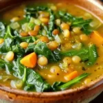 Spinach, Lentil, and Butter Bean Soup