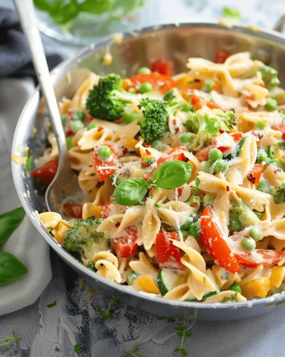 Pasta Primavera: Easy Veggie Delight with Turkey Bacon and Chicken Ham